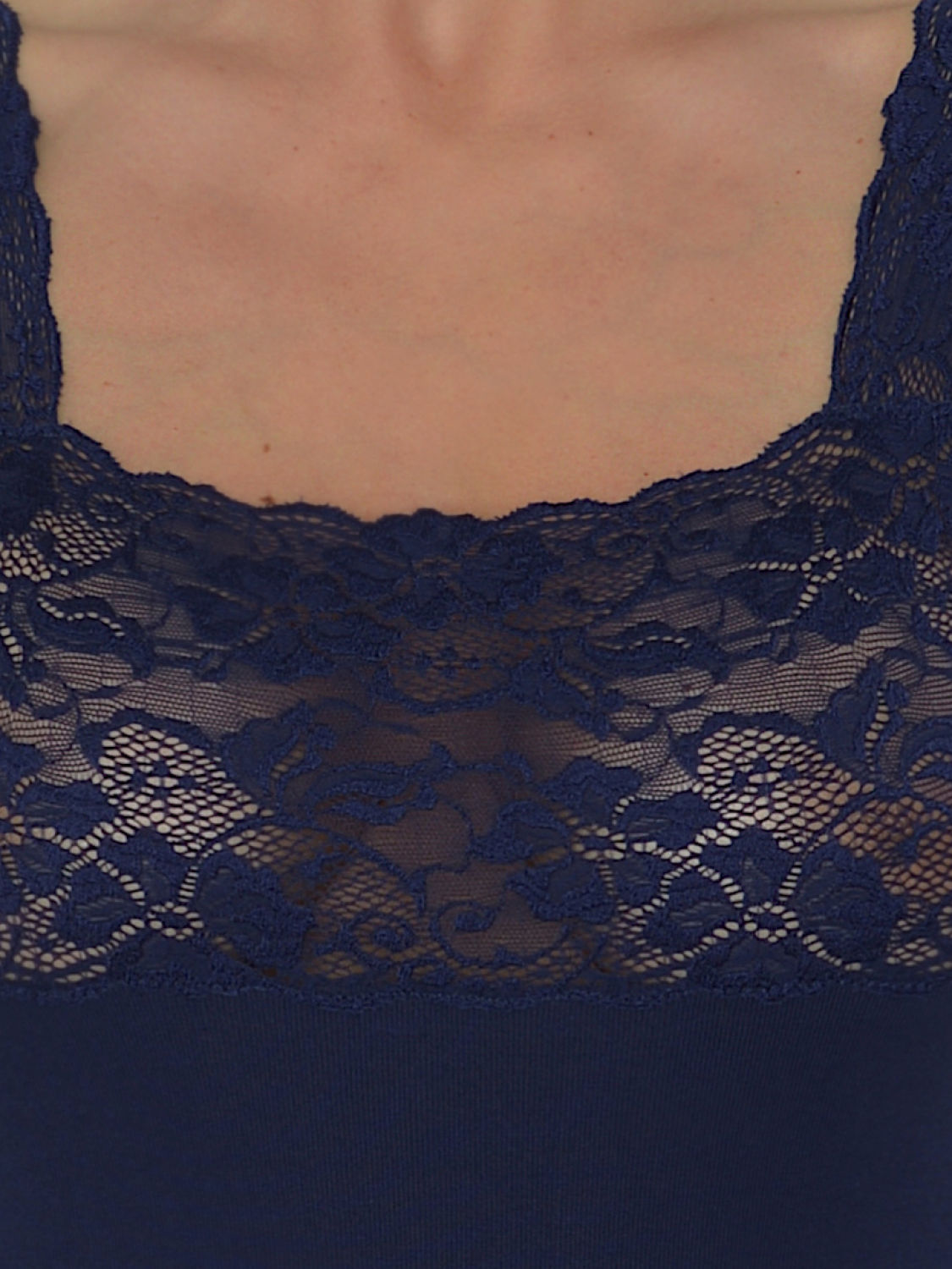 Nina von C Achselhemd Fine Cotton Farbe Nachtblau