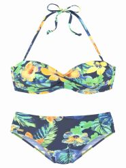  LASCANA Bandeau Set Cup D Tropic Farbe Midnight Yel