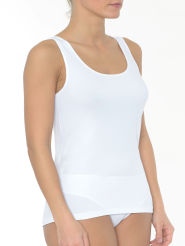  Mey Top mit breiten Trägern Cotton Pure Farbe Weiß